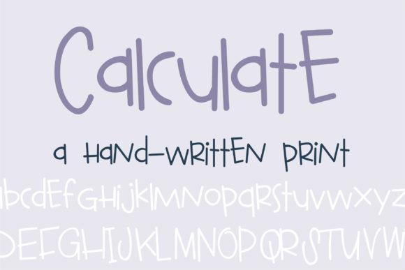 PN Calculate: A Fun, Handwritten Font