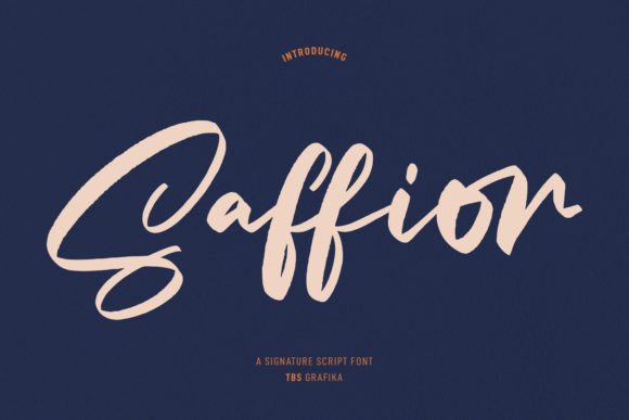 Saffior: A Fancy Handwritten Font
