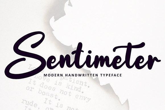 Sentimeter: A Bold Handwritten Font