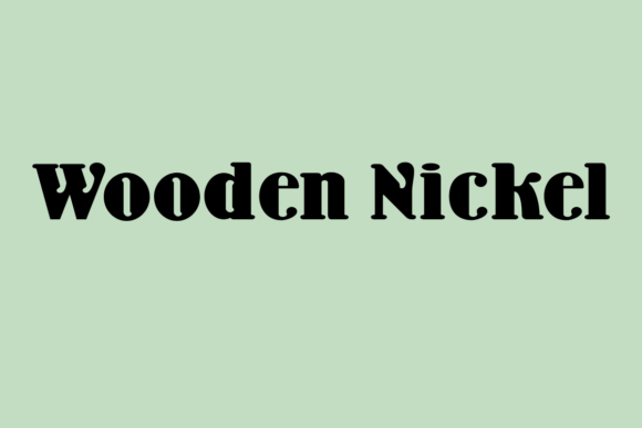 Wooden Nickel Font for Web Design